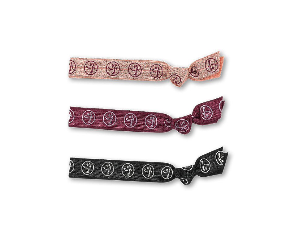 Zumba Glam Hair Ties 3pk Zumba Fitness Shop