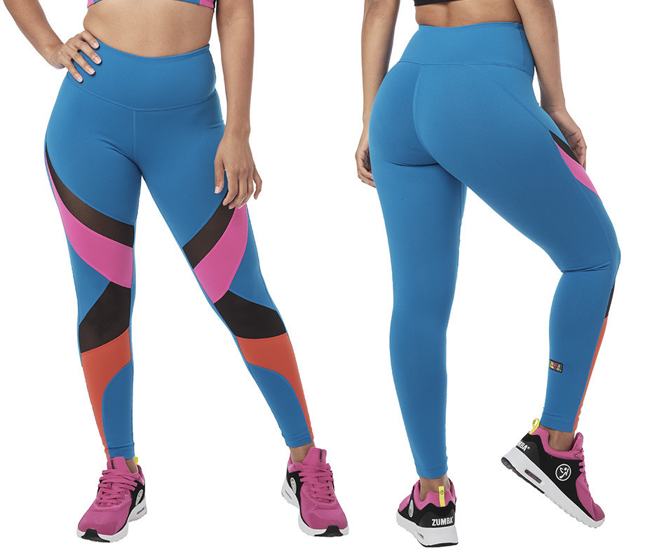 Zumba Color Blocked High Waisted Ankle 