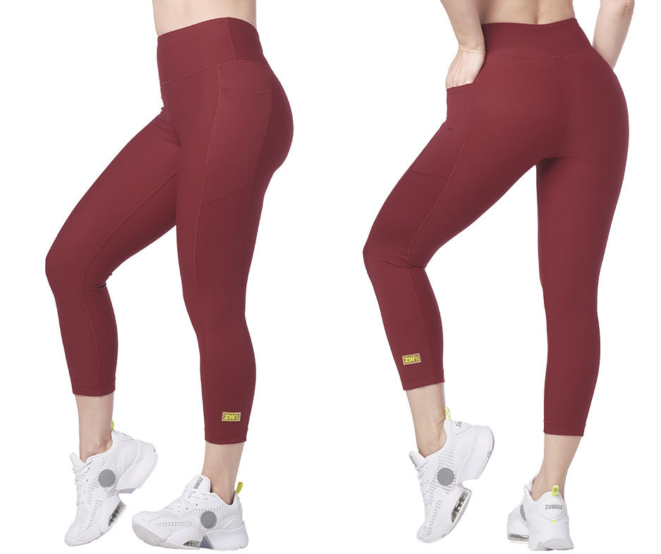 Zumba Dance High Waisted Crop Leggings 