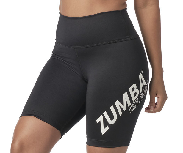 Zumba Est. 2001 High Waisted Biker Shorts | Zumba Fitness Shop