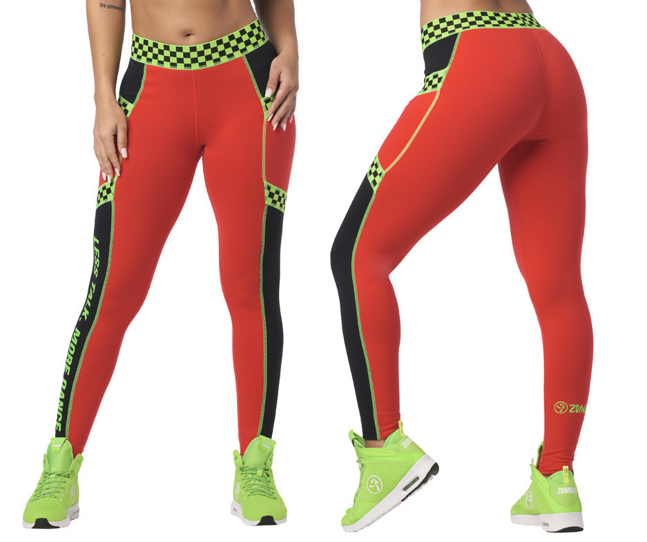 red dance leggings