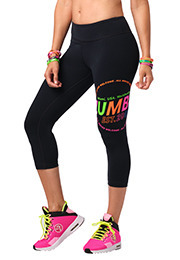 Dance In Color High Waisted Crop Leggings | Zumba Fitness Shop