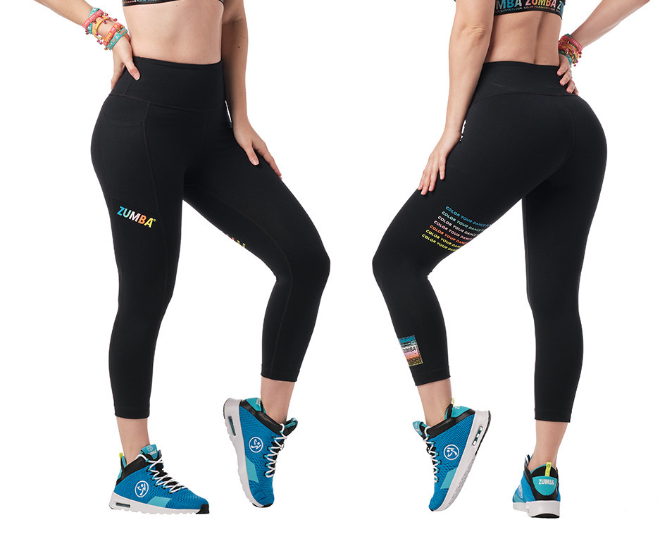Dance In Color High Waisted Crop Leggings