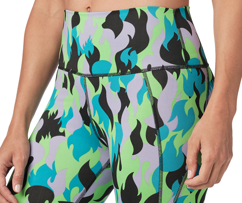 Zumba Camo Flame Perfect Ankle Leggings 