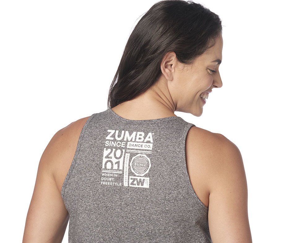 Grey Small Zumba Fitness Womens Summer Lovin Tank 