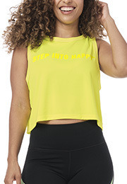 Top Donna Zumba Fitness All Night Open Back Tank