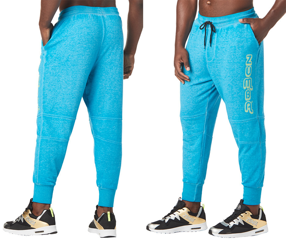 blue jogger sweatpants